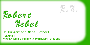 robert nebel business card