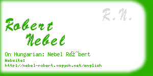 robert nebel business card